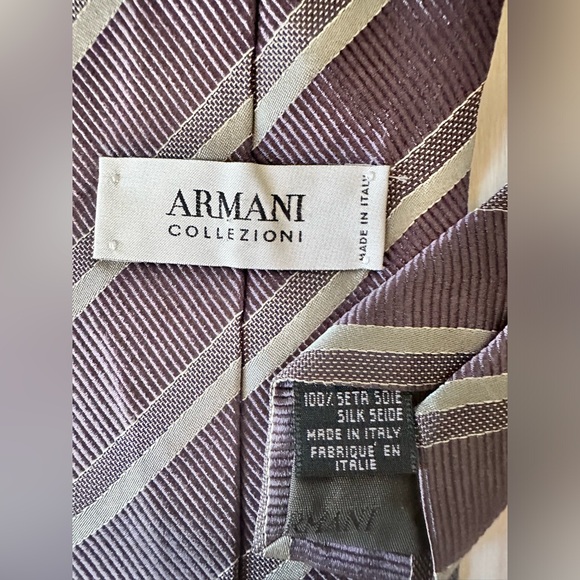 Armani Collezioni Made in Italy Men’s Tie Gray - Picture 3 of 5